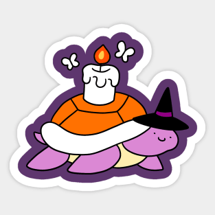 Candle Witch Turtle Sticker